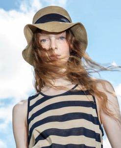 STRIPED TANK NAVY/KHAKI