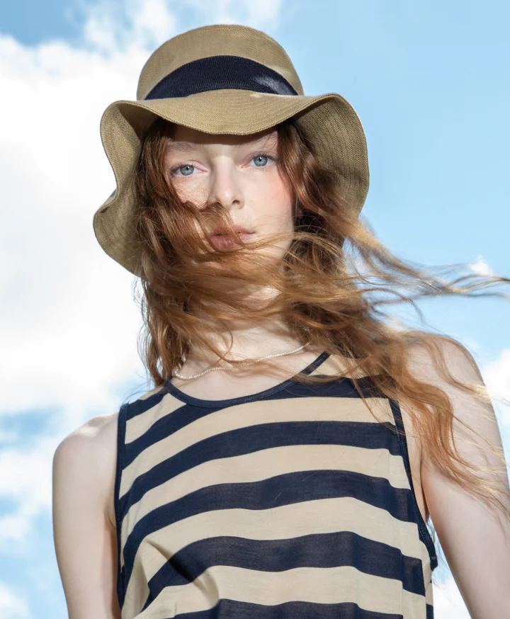 STRIPED TANK NAVY/KHAKI