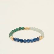 Load image into Gallery viewer, THE HALCYON BRACELET WITH AQUAMARINE, AMAZONITE, KYANITE &amp; 14K GOLD