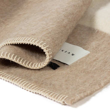 Load image into Gallery viewer, THE SIEMPRE RECYCLED BLANKET IN BEIGE WITH IVORY STRIPE