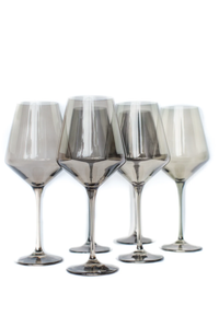 GREY SMOKE WINE GLASSES, SET OF 6