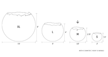 Load image into Gallery viewer, MEDIUM NATURAL ORBIS CONCRETE CANDLE - UNSCENTED