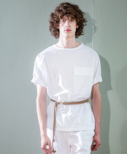 Load image into Gallery viewer, COTTON DOLMAN TEE SALT WHITE