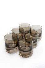 Load image into Gallery viewer, GREY SMOKE ROCKS GLASSES, SET OF 6