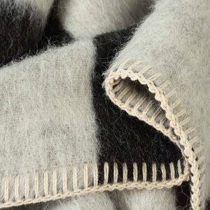 CROSBY HEIRLOOM BLANKET BLACK/IVORY CHECK