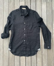 Load image into Gallery viewer, LINEN CLASSIC SHIRT ONYX