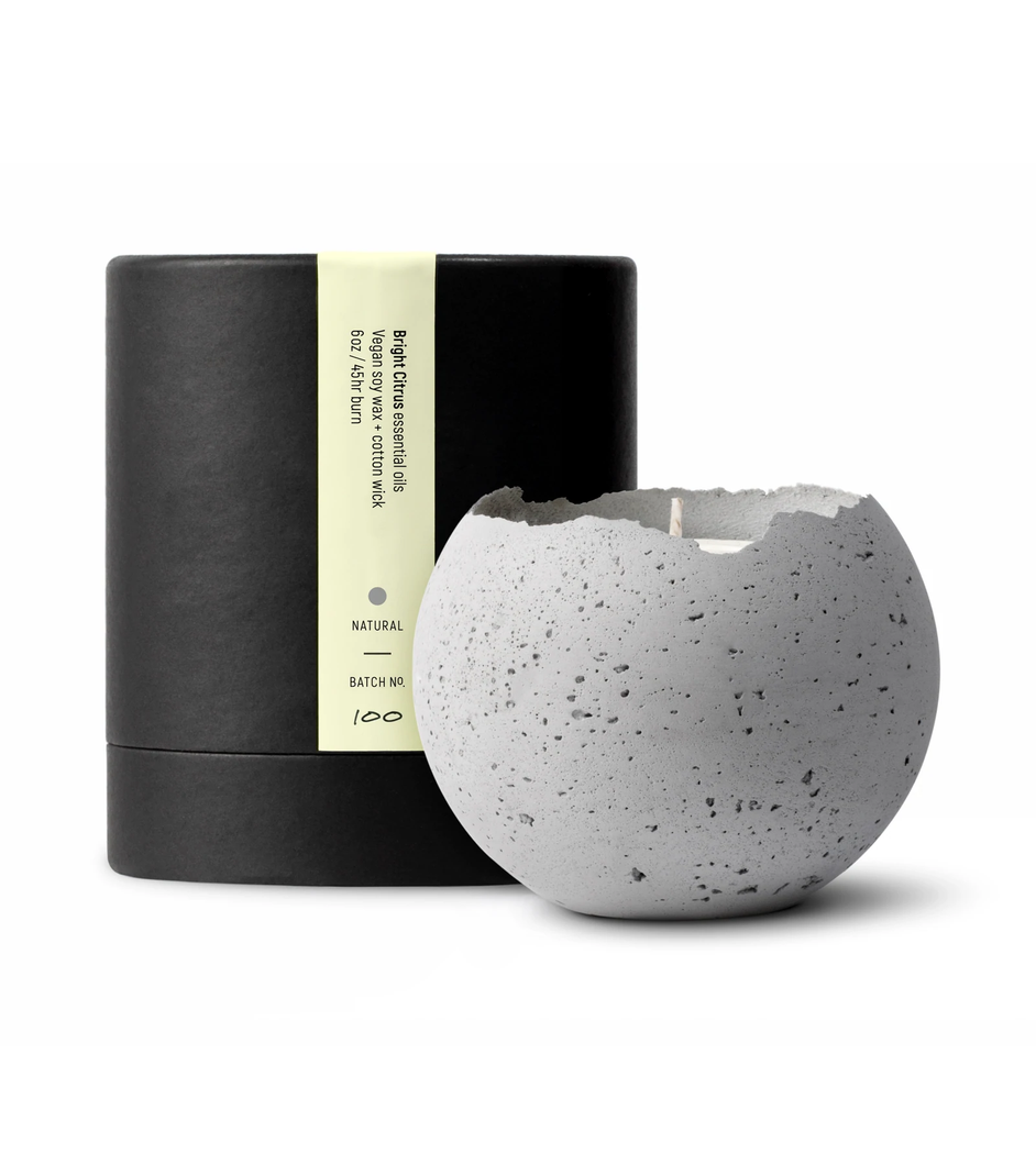 MEDIUM NATURAL ORBIS CONCRETE CANDLE - UNSCENTED